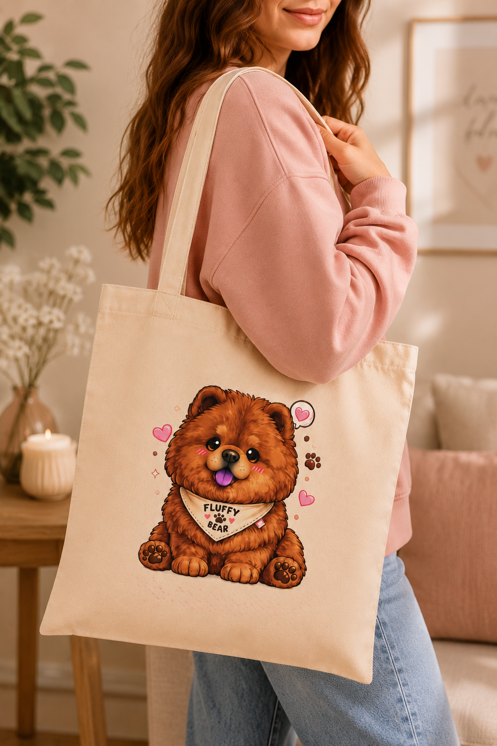 Organic Tote Bag Fawn Chow Chow